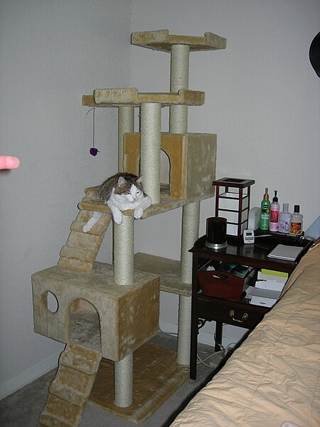 File:Homemade cat tree.jpg
