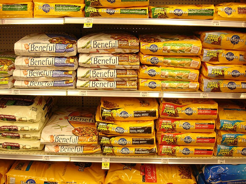 File:Bags of Beneful and Pedigree dog food on shelves 2006.jpg